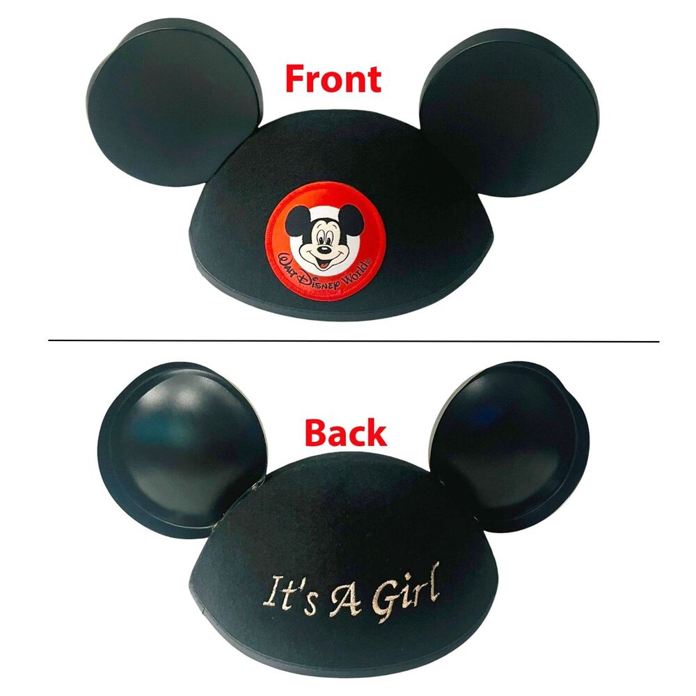 Disney World Mickey Mouse Ears Hat "It's A Girl" Embroidered Souvenir Cap